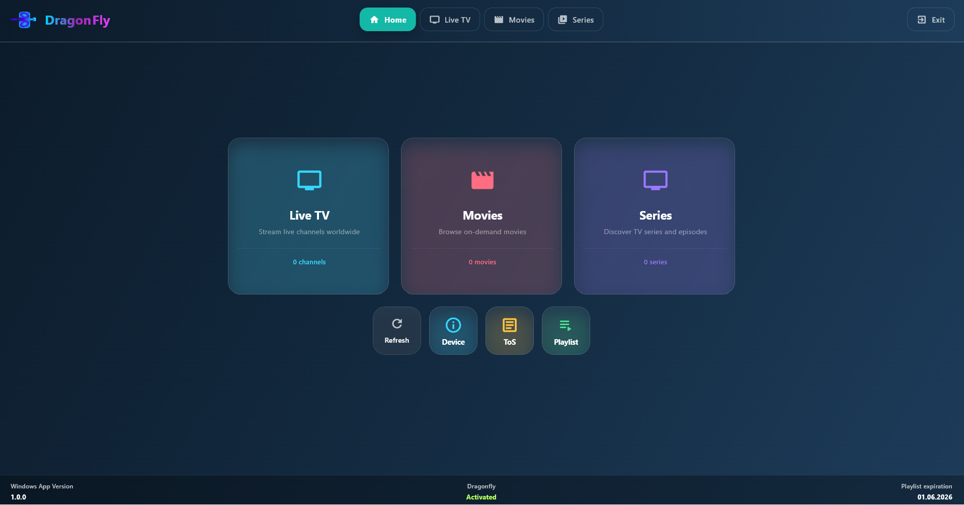 DragonFly homepage preview